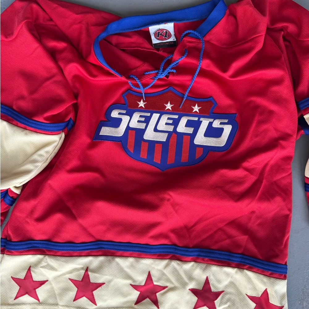 Red and Cream Selects Hockey Jersey